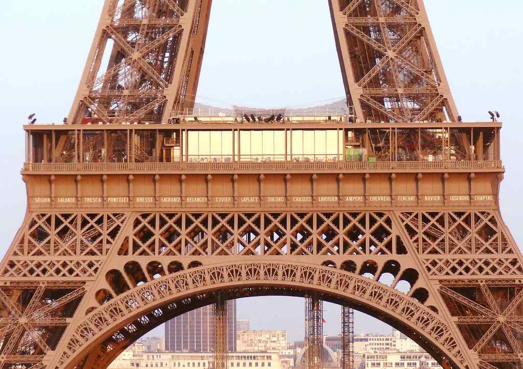 People on the eiffel tower first floor