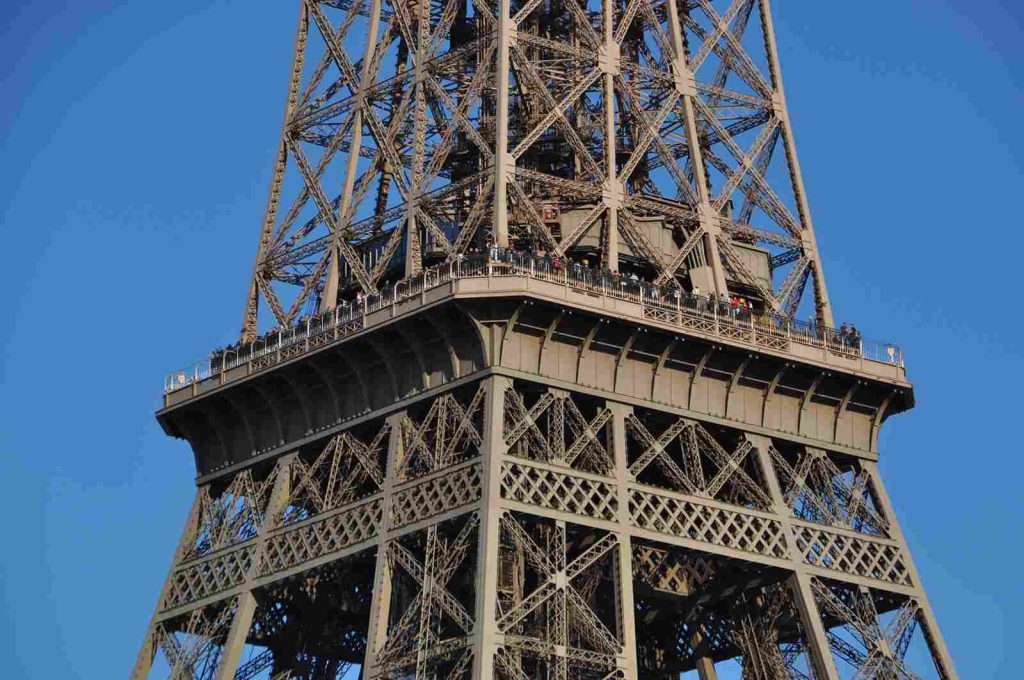 people on the second floor of the eiffel tower